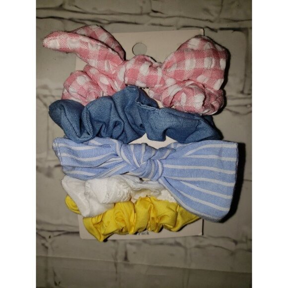 Nwt Cat & Jack Hair Twister Scrunchies Set Of 5 Multi-Color - Picture 1 of 1